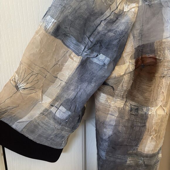 Vintage R&M Richards Women Blouse Cardigan Duo Necklace 18WP Floral Quiet Luxury - Picture 9 of 13